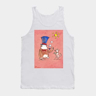 Top Hat Pipe Ape & Puppy Tank Top